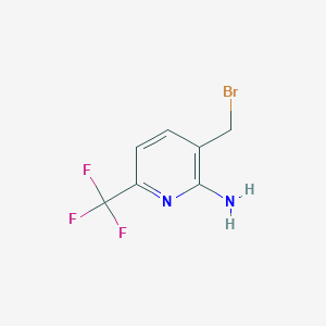 molecular formula C7H6BrF3N2 B1409193 2-Amino-3-bromomethyl-6-(trifluoromethyl)pyridine CAS No. 1227586-26-6