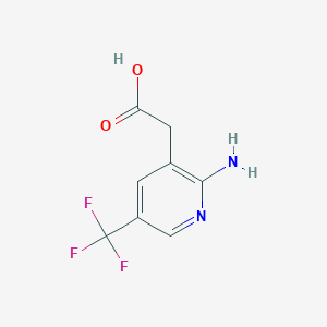molecular formula C8H7F3N2O2 B1409196 2-Amino-5-(trifluoromethyl)pyridine-3-acetic acid CAS No. 1228898-21-2
