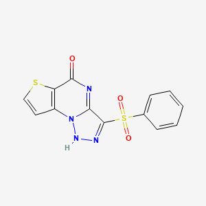 3-(phenylsulfonyl)thieno[2,3-e][1,2,3]triazolo[1,5-a]pyrimidin-5(4H)-one