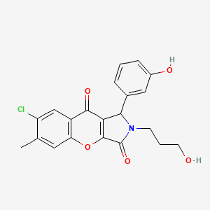 7-Chloro-1-(3-hydroxyphenyl)-2-(3-hydroxypropyl)-6-methyl-1,2-dihydrochromeno[2,3-c]pyrrole-3,9-dione