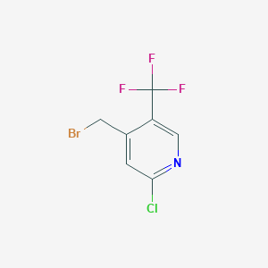 molecular formula C7H4BrClF3N B1409198 4-Bromomethyl-2-chloro-5-(trifluoromethyl)pyridine CAS No. 1227583-92-7