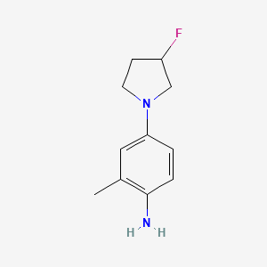 4-(3-Fluoro-1-pyrrolidinyl)-2-methylbenzenamine