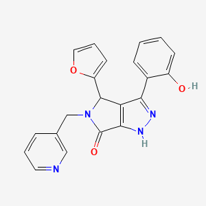 4-(furan-2-yl)-3-(2-hydroxyphenyl)-5-(pyridin-3-ylmethyl)-4,5-dihydropyrrolo[3,4-c]pyrazol-6(1H)-one