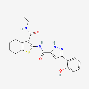 N-[3-(ethylcarbamoyl)-4,5,6,7-tetrahydro-1-benzothiophen-2-yl]-5-(2-hydroxyphenyl)-1H-pyrazole-3-carboxamide