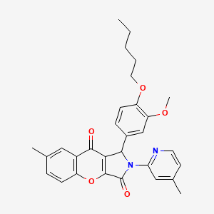 1-[3-Methoxy-4-(pentyloxy)phenyl]-7-methyl-2-(4-methylpyridin-2-yl)-1,2-dihydrochromeno[2,3-c]pyrrole-3,9-dione