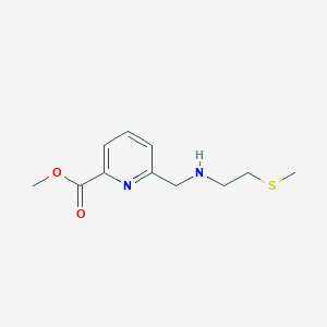 B1409203 Methyl 6-(((2-(methylthio)ethyl)amino)methyl)picolinate CAS No. 122165-29-1