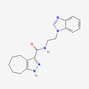 N-[2-(1H-benzimidazol-1-yl)ethyl]-2,4,5,6,7,8-hexahydrocyclohepta[c]pyrazole-3-carboxamide