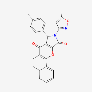 9-(5-Methyl-1,2-oxazol-3-yl)-8-(4-methylphenyl)-8,9-dihydrobenzo[7,8]chromeno[2,3-c]pyrrole-7,10-dione