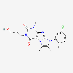 8-(5-chloro-2-methylphenyl)-3-(3-hydroxypropyl)-1,6,7-trimethyl-1H-imidazo[2,1-f]purine-2,4(3H,8H)-dione