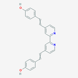 molecular formula C26H20N2O2 B14092102 4-[2-[2-[4-[2-(4-Hydroxyphenyl)ethenyl]pyridin-2-yl]pyridin-4-yl]ethenyl]phenol 