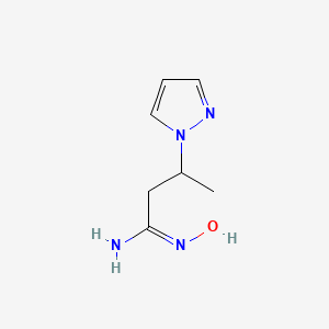 (1E)-N'-hydroxy-3-(1H-pyrazol-1-yl)butanimidamide