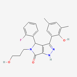 4-(2-fluorophenyl)-3-(2-hydroxy-3,5-dimethylphenyl)-5-(3-hydroxypropyl)-4,5-dihydropyrrolo[3,4-c]pyrazol-6(2H)-one