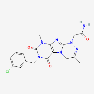 2-[7-(3-chlorobenzyl)-3,9-dimethyl-6,8-dioxo-6,7,8,9-tetrahydro[1,2,4]triazino[3,4-f]purin-1(4H)-yl]acetamide