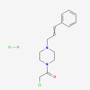 molecular formula C15H20Cl2N2O B14092137 2-Chloro-1-(4-cinnamylpiperazin-1-yl)ethan-1-one hydrochloride 