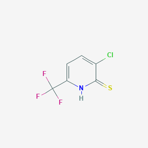 B1409216 3-Chloro-2-mercapto-6-(trifluoromethyl)pyridine CAS No. 1214345-97-7