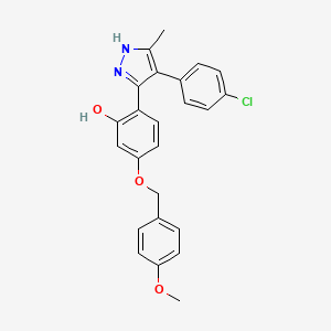 2-[4-(4-chlorophenyl)-3-methyl-1H-pyrazol-5-yl]-5-[(4-methoxybenzyl)oxy]phenol