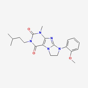 8-(2-methoxyphenyl)-1-methyl-3-(3-methylbutyl)-7,8-dihydro-1H-imidazo[2,1-f]purine-2,4(3H,6H)-dione