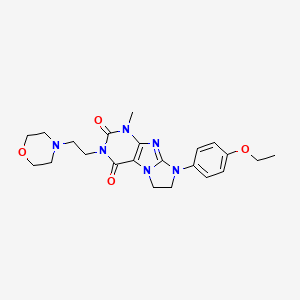 8-(4-ethoxyphenyl)-1-methyl-3-[2-(morpholin-4-yl)ethyl]-7,8-dihydro-1H-imidazo[2,1-f]purine-2,4(3H,6H)-dione