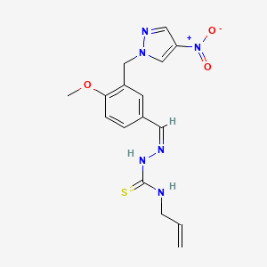 1-[(Z)-[4-methoxy-3-[(4-nitropyrazol-1-yl)methyl]phenyl]methylideneamino]-3-prop-2-enylthiourea