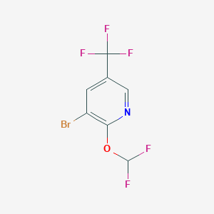 molecular formula C7H3BrF5NO B1409226 3-bromo-2-(difluoromethoxy)-5-(trifluoromethyl)pyridine CAS No. 1214363-95-7