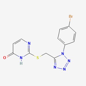 2-({[1-(4-bromophenyl)-1H-tetrazol-5-yl]methyl}sulfanyl)pyrimidin-4-ol