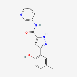 5-(2-hydroxy-5-methylphenyl)-N-(pyridin-3-yl)-1H-pyrazole-3-carboxamide