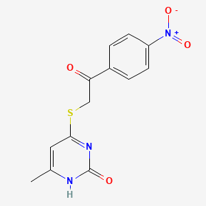 6-methyl-4-((2-(4-nitrophenyl)-2-oxoethyl)thio)pyrimidin-2(1H)-one