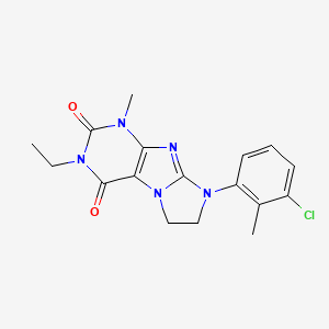 8-(3-chloro-2-methylphenyl)-3-ethyl-1-methyl-7,8-dihydro-1H-imidazo[2,1-f]purine-2,4(3H,6H)-dione