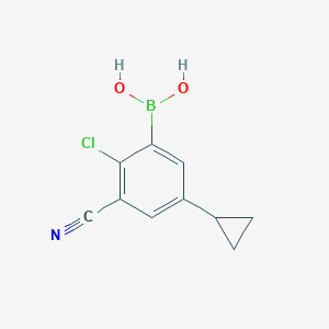 (2-Chloro-3-cyano-5-cyclopropylphenyl)boronic acid