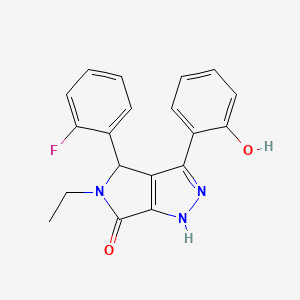 5-ethyl-4-(2-fluorophenyl)-3-(2-hydroxyphenyl)-4,5-dihydropyrrolo[3,4-c]pyrazol-6(1H)-one