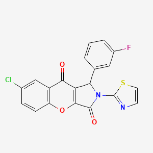 7-Chloro-1-(3-fluorophenyl)-2-(1,3-thiazol-2-yl)-1,2-dihydrochromeno[2,3-c]pyrrole-3,9-dione