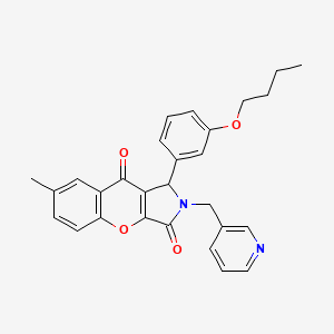 1-(3-Butoxyphenyl)-7-methyl-2-(pyridin-3-ylmethyl)-1,2-dihydrochromeno[2,3-c]pyrrole-3,9-dione