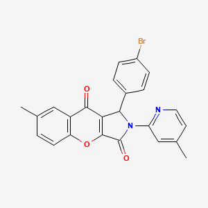 1-(4-Bromophenyl)-7-methyl-2-(4-methylpyridin-2-yl)-1,2-dihydrochromeno[2,3-c]pyrrole-3,9-dione