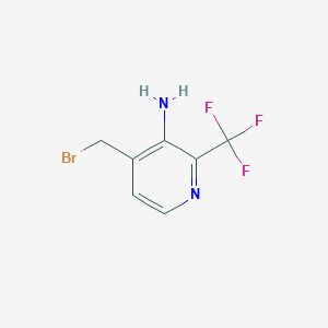 B1409247 3-Amino-4-bromomethyl-2-(trifluoromethyl)pyridine CAS No. 1227576-97-7