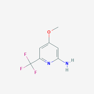 molecular formula C7H7F3N2O B1409250 2-Amino-4-methoxy-6-(trifluoromethyl)pyridine CAS No. 1227597-11-6