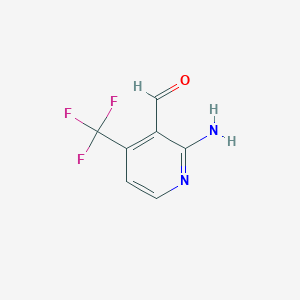 B1409252 2-Amino-4-(trifluoromethyl)nicotinaldehyde CAS No. 1227582-11-7