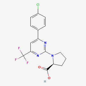 (4-(4-Chlorophenyl)-6-(trifluoromethyl)pyrimidin-2-yl)-L-proline