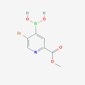 (5-Bromo-2-(methoxycarbonyl)pyridin-4-yl)boronic acid