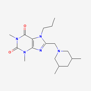 8-[(3,5-dimethylpiperidin-1-yl)methyl]-1,3-dimethyl-7-propyl-3,7-dihydro-1H-purine-2,6-dione