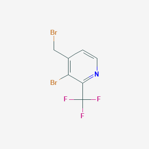 molecular formula C7H4Br2F3N B1409264 3-溴-4-溴甲基-2-(三氟甲基)吡啶 CAS No. 1227587-21-4