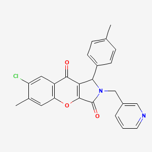 7-Chloro-6-methyl-1-(4-methylphenyl)-2-(pyridin-3-ylmethyl)-1,2-dihydrochromeno[2,3-c]pyrrole-3,9-dione