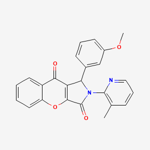 molecular formula C24H18N2O4 B14092655 1-(3-Methoxyphenyl)-2-(3-methylpyridin-2-yl)-1,2-dihydrochromeno[2,3-c]pyrrole-3,9-dione 