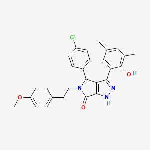 4-(4-chlorophenyl)-3-(2-hydroxy-3,5-dimethylphenyl)-5-[2-(4-methoxyphenyl)ethyl]-4,5-dihydropyrrolo[3,4-c]pyrazol-6(2H)-one