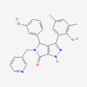 3-(2-hydroxy-3,5-dimethylphenyl)-4-(3-hydroxyphenyl)-5-(pyridin-3-ylmethyl)-4,5-dihydropyrrolo[3,4-c]pyrazol-6(2H)-one