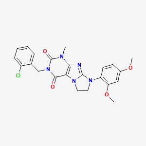 3-(2-chlorobenzyl)-8-(2,4-dimethoxyphenyl)-1-methyl-7,8-dihydro-1H-imidazo[2,1-f]purine-2,4(3H,6H)-dione