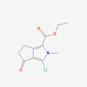 Ethyl 3-chloro-2-methyl-4-oxo-2,4,5,6-tetrahydrocyclopenta[c]pyrrole-1-carboxylate