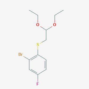 2-Bromo-1-[(2,2-diethoxyethyl)thio]-4-fluorobenzene