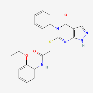 N-(2-ethoxyphenyl)-2-[(4-oxo-5-phenyl-4,5-dihydro-1H-pyrazolo[3,4-d]pyrimidin-6-yl)sulfanyl]acetamide