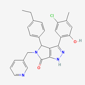 3-(5-chloro-2-hydroxy-4-methylphenyl)-4-(4-ethylphenyl)-5-(pyridin-3-ylmethyl)-4,5-dihydropyrrolo[3,4-c]pyrazol-6(2H)-one