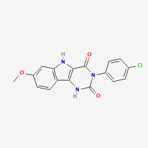 3-(4-chlorophenyl)-7-methoxy-1H-pyrimido[5,4-b]indole-2,4(3H,5H)-dione